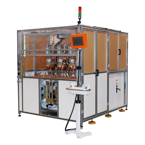 Автоматический сварочный аппарат MFDC 3×55 kVA для прокладки головки цилиндра автомобиля