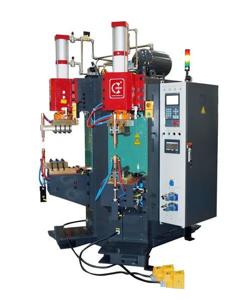 Двухголовочный проекционный сварочный аппарат MFDC для гаек автомобильных крепежей